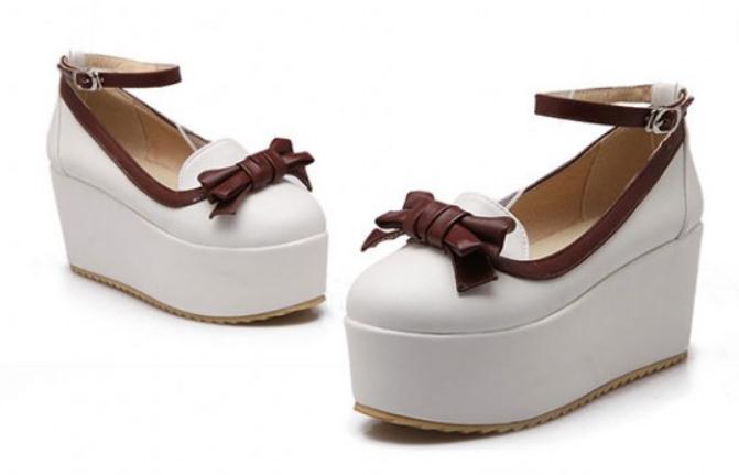 

Free send 2018 spring new Korean fashion bowknot Single shoes, White