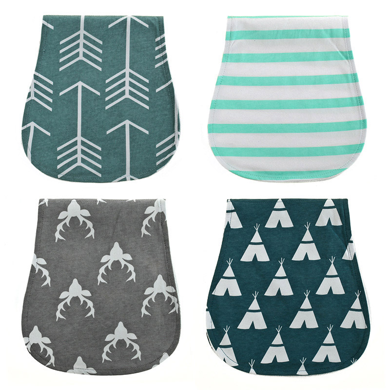 New Baby Burp Cloths Baby Bibs 100% Cotton Waterproof Layer for Boys Girls 3 Layers 48*23cm Ins-image-433038305