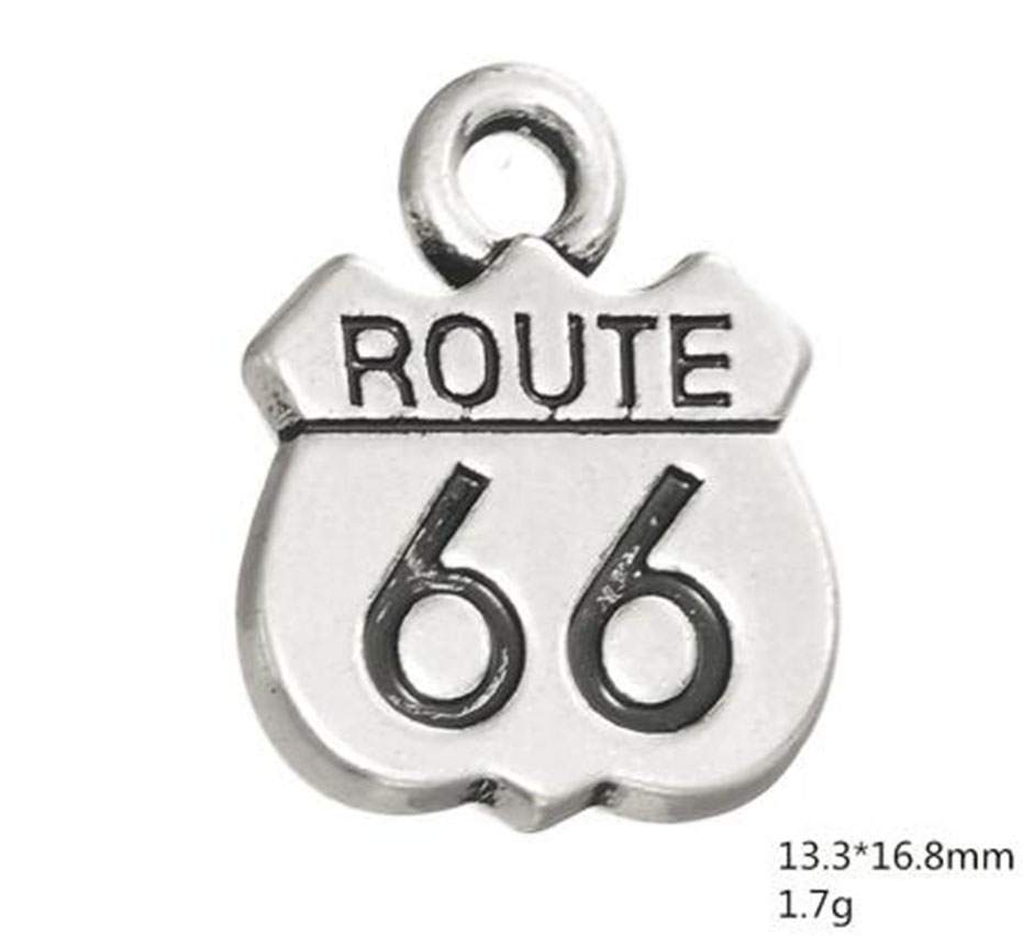 

DIY Route 66 Road Sign Charms Jewelry For Making