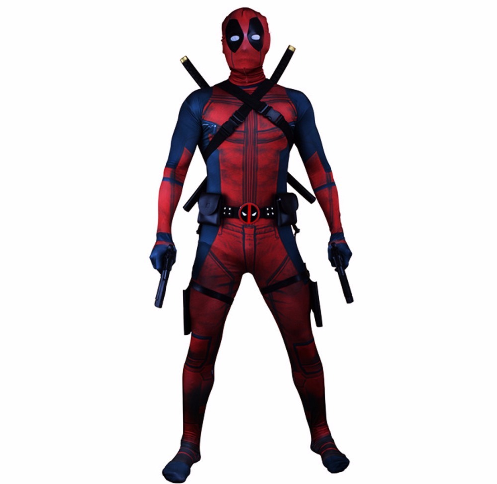 X-Men Deadpool Cosplay Costume Superhero Halloween Leather Outfits Carnival Suit