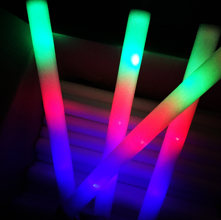 

Multi Colorful 7 Modes LED Flashing Night Light Lamp Glow Wand Sticks + strap Birthday Christmas Party festival Camp Free Shipping