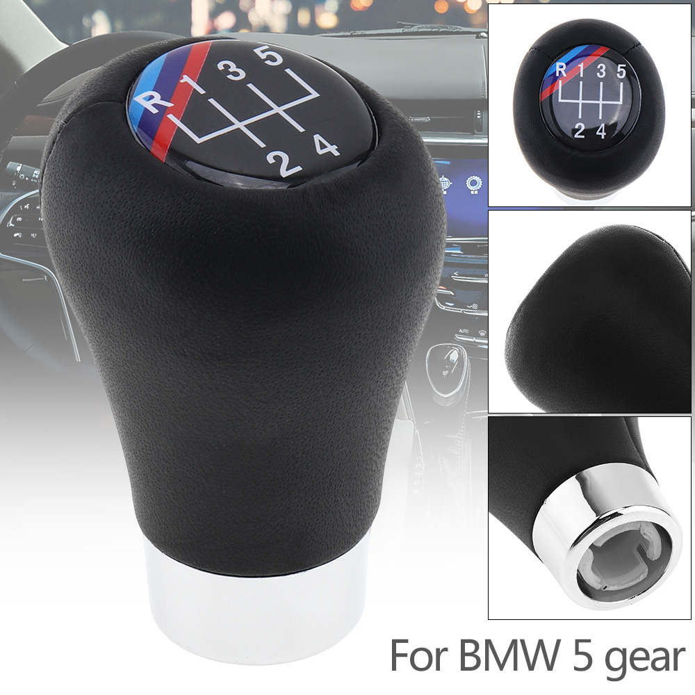 10mm PU Gloss Car 5 velocidades Manual Cambio de marchas Perilla de cambio Universal Autom/ático Negro