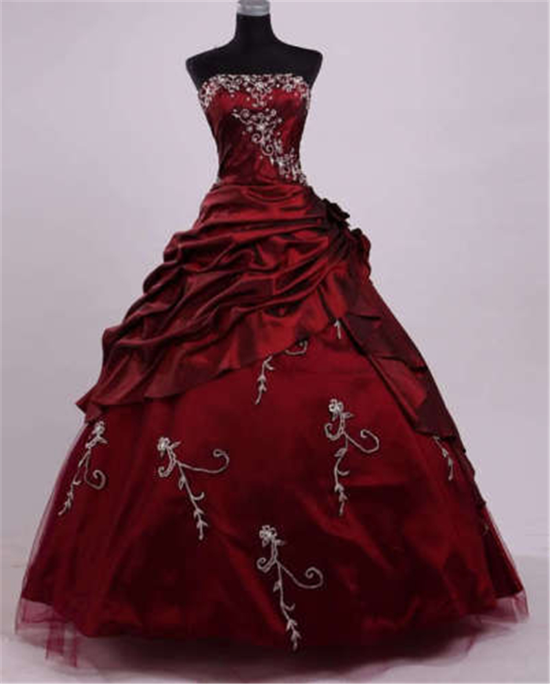

2018 New Elegant Embroidery Ball Gown Sparking Beading Quinceanera Dresses For 15 Years Sweet 16 Plus Size Prom Party Prom Gown QC1016, Same as picture
