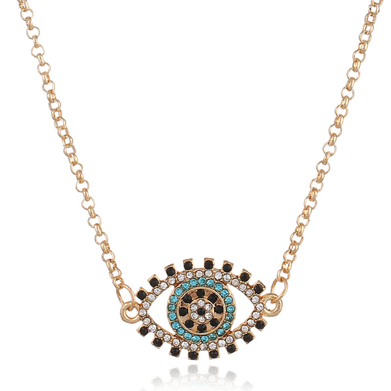 

NEW Blue Evil Eye Hamsa Fatima Palm Necklace lucky Turkish Kabbalah hand pendants for women best friend fashion jewelry