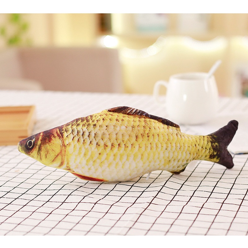 

Cat's Love Crucian Fish Shape Design Cat Dog Cushion Throw Pillow 20cm Home Decor Cushion Small Cartoon Sofa Toys No Zipper, Fish 20cm