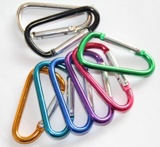

Carabiner Ring Keyrings Key Chains Outdoor Sport Camp Snap Clip Hook Keychain Hiking Aluminum Convenient Hiking Camping Customized LOGO OEM