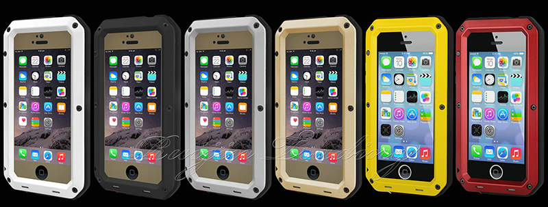 Funda Protectora De Cristal Metal Gorilla para iPhone 7 7 Plus/6S 5S Polvo Agua Funda Protectora De Cristal Metal Gorilla para iPhone 7 7 Plus/6S 5S Polvo Agua