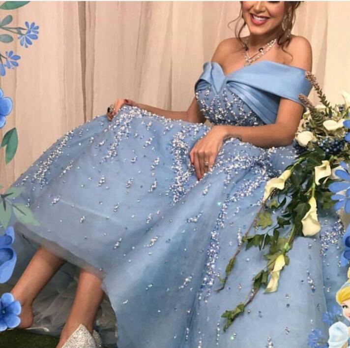 

Evening dress Yousef aljasmi Kim kardashian Short sleeve Off-Shoulder Crystal Ball gown Almoda gianninaazar ZuhLair murad 0055, Same with picture
