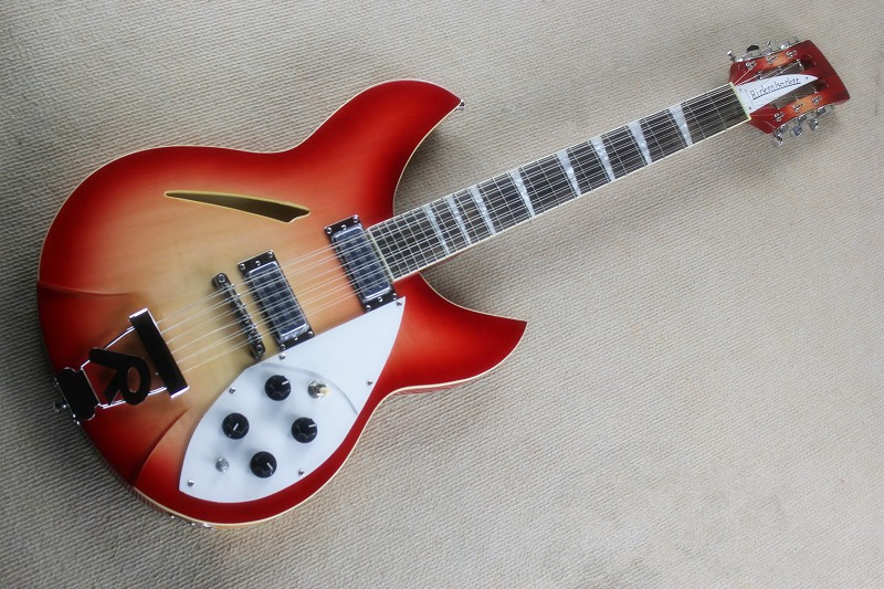 Model360/12 string semi-hollow electric guitar neck sandwich CS cherry red-image-424557288