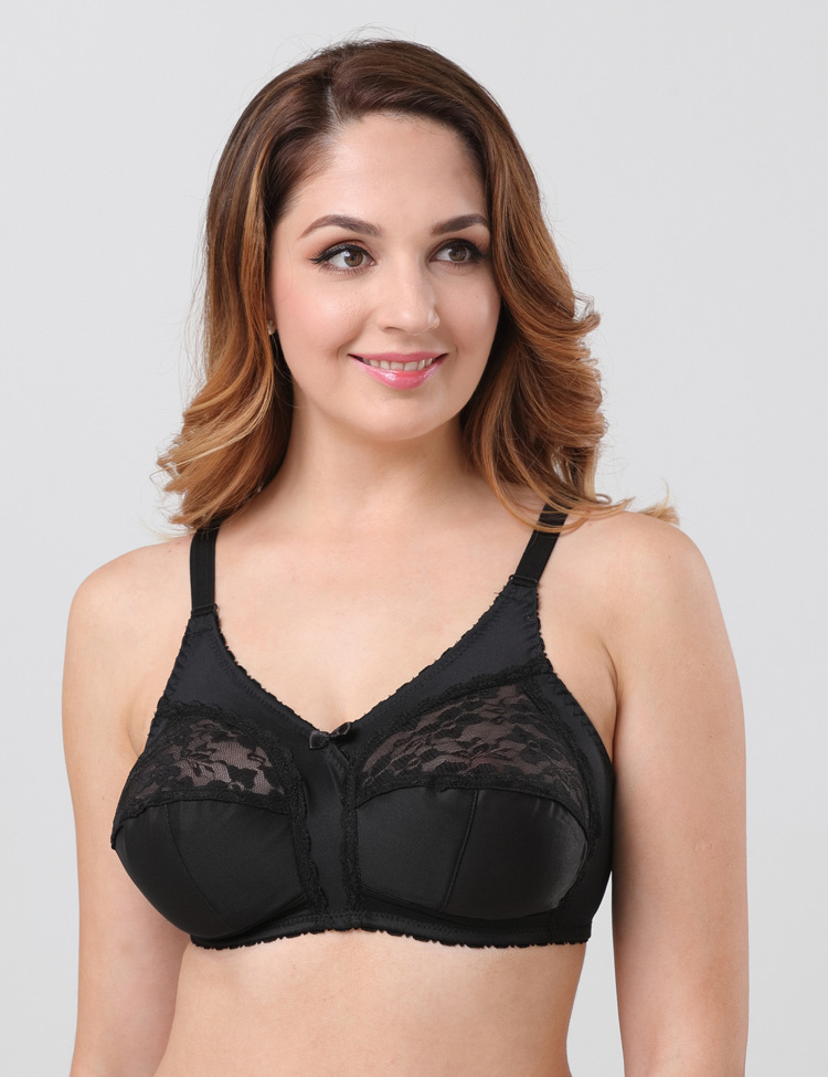 

Plus Size high quality bra Fashion Women Summer Sexy Lingerie Comfortable sleepwear Bras Black Wire free bra