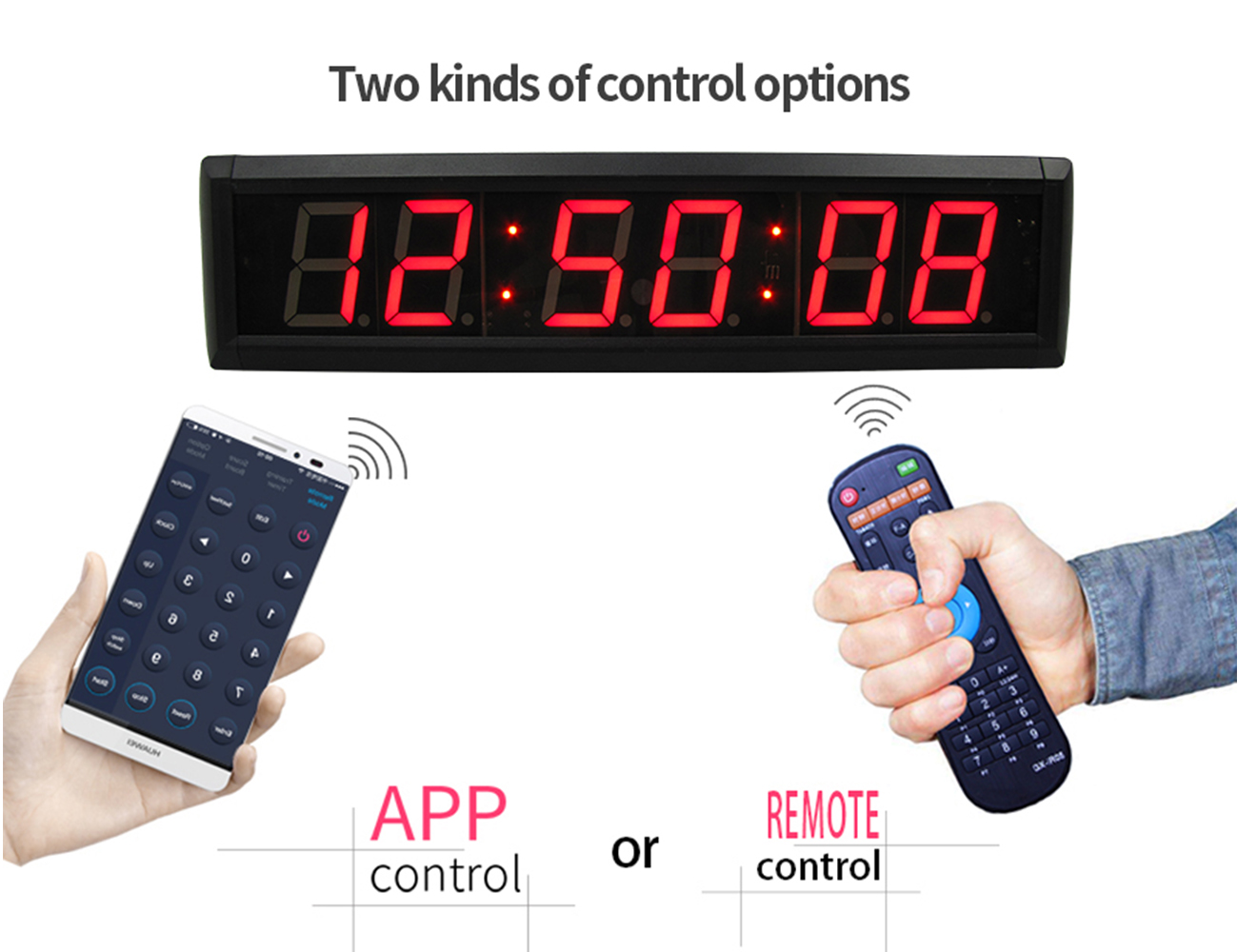 [GANXIN] 2.3 inch 6 Digit 7 Segment Digital Led Clock Module Home Office Use LED Countdown Timer led clock wall mounted-image-406733357
