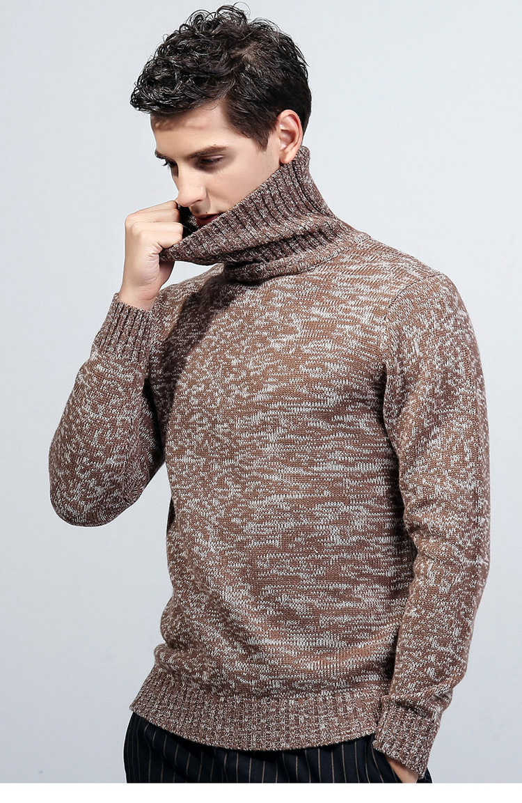 Designer de mode hommes tricots pull angleterre style automne hiver pull à col roulé pull à manches longues pulls pour hommes