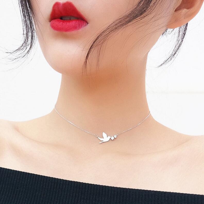 jewelry necklace S925 sterling silver necklace for women pigein pendant necklace hot fahsion free of shipping