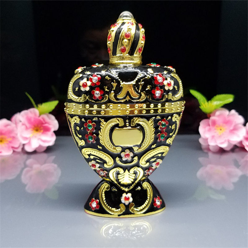 

8ml Metal Gemstone Egypt ancient Fish empty perfume bottle, wedding perfume egypte islamic decorative oil bottles glass dropper bottle