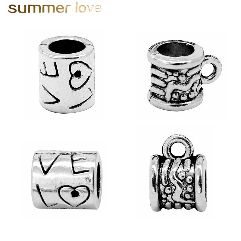 

Vintage Sliver Large Love Alloy Beads Charm for Bracelet Bangle 100Pcs/Lot 5mm Diy Charm Decorative Jewelry Accessories