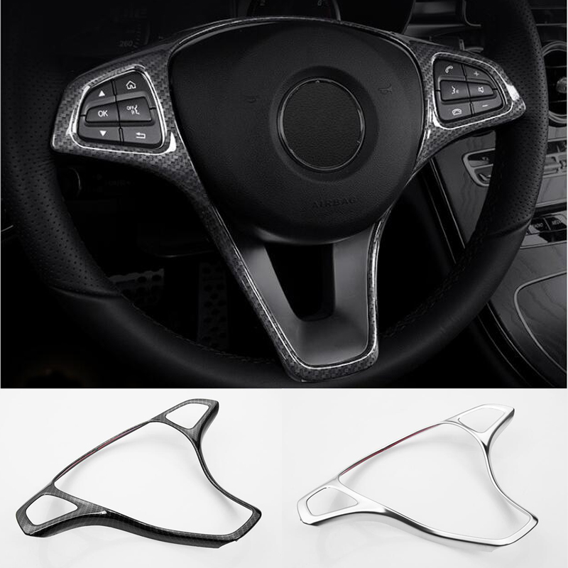 

Car Steering Wheel Button Cover Trim frame Car Accessories For Mercedes Benz E Class W213 C Class W205 GLC class X253 Car Styling