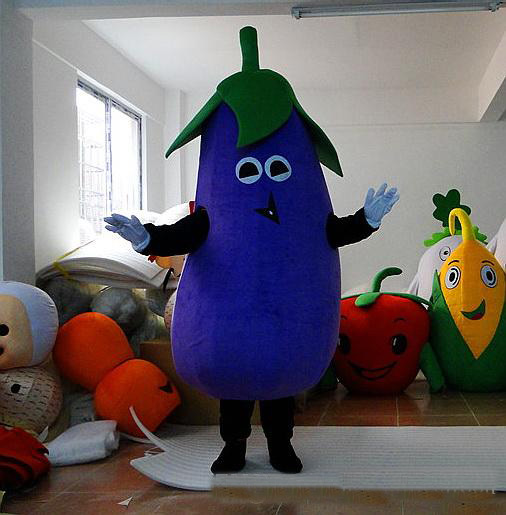 

2022 High quality EVA Material Eggplant Mascot Costume Vegetables Cartoon Apparel Halloween Birthday advertisement