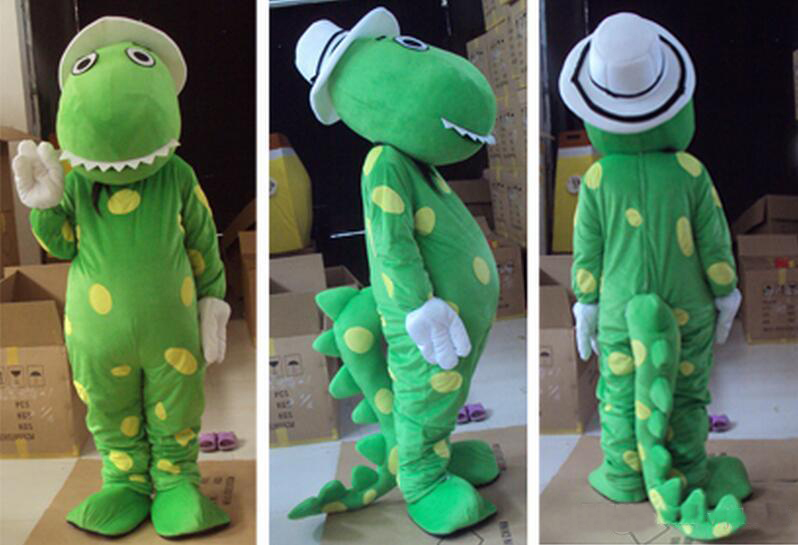 

2018 High quality Long green dinosaur Mascot Costume