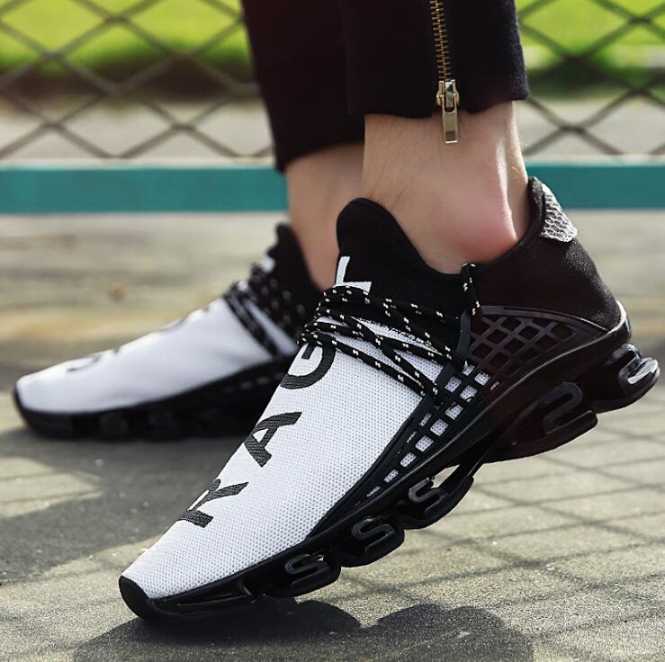 2018 nouvelle vente chaude lame hommes marée grande taille occasionnels chaussures couple volant chaussures tissées maille respirant chaussures d
