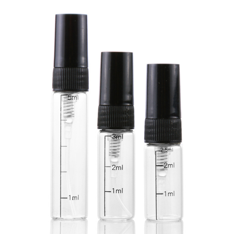 

2/3/5ml Empty mini perfume mist spray glass Refillable bottle sample Bottle Small Atomizer sprayer vial fast shipping F474