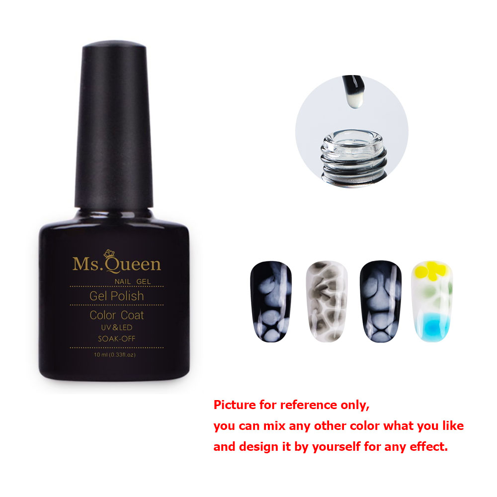 

Ms. Queen Soak Off UV Gel Blooming Gel Color Coat Base Coat Top Nail Art Polish