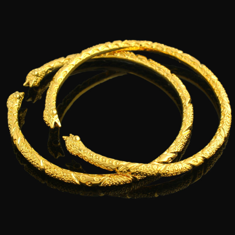 Bracelet Design Animal de grande taille pour hommes, bijoux en or jaune 18 carats, manchette remplie, accessoires de mode, 1 pièce