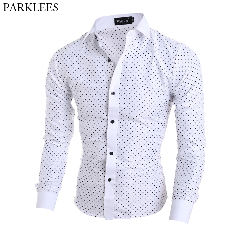 camisa blanca estampada hombre