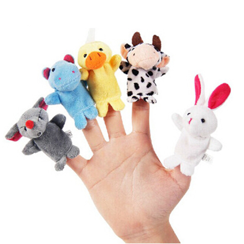 

10PCS/Pack Cute Cartoon Finger Animal Educational Baby Kids Stoy Toys Gifts Finger Puppets Cloth Plush, As the picture show
