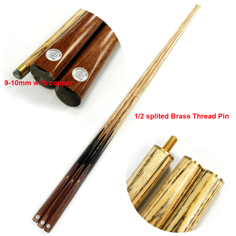 

Original Jassinry handmade ash wood Billiards Pool cues in 9.5 tips 1/2 splited brass joint Maple snooker cue sticks with cue bag as gift