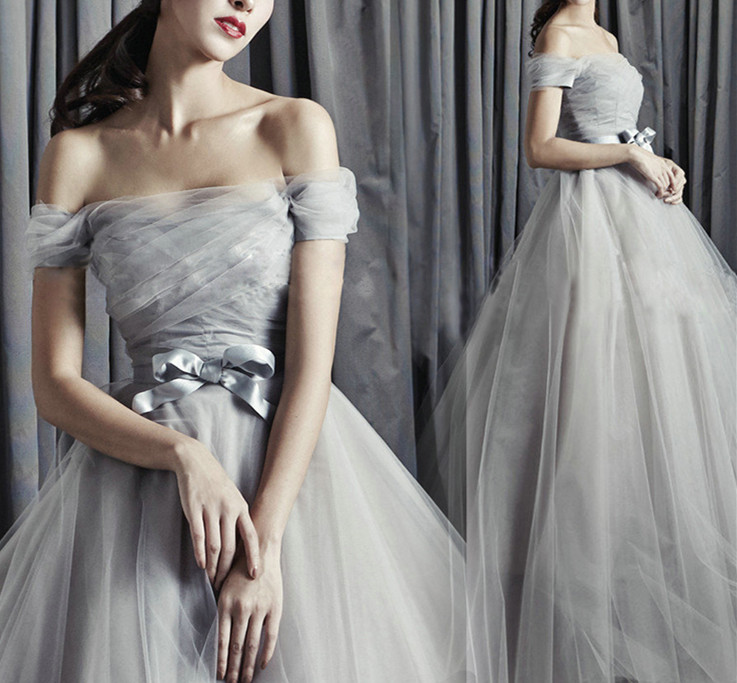 

Strapless Ball Gown Prom Dresses Short Sleeves Lace-up Back Floor Length Pleats Tulle Evening gowns Plus Size Cheap, Lavender