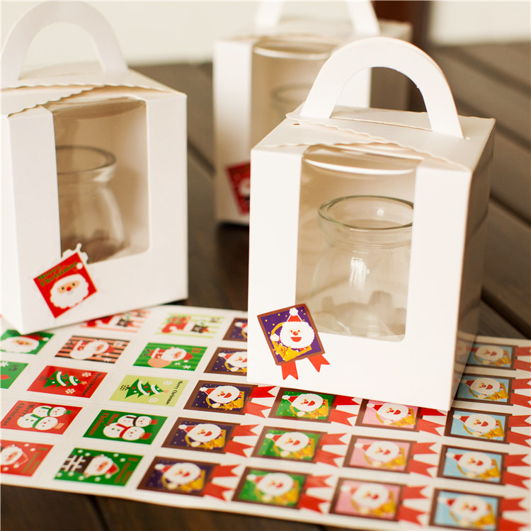 Felices Fiestas Pegatinas Etiquetas decoración presente Sellos Navidad Envolvente De Navidad