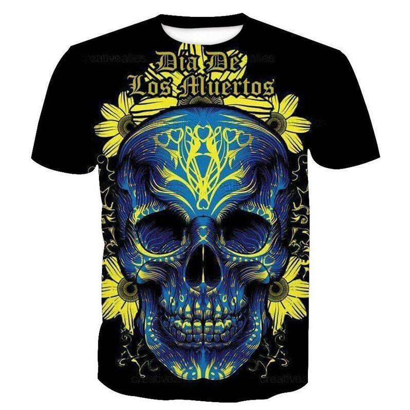 

Skull T Shirts Tee 3D Print Short Sleeve Printing Shirt Super Cool Men Women T-shirt 16 styles Summer Street wear Tshirt, St-030
