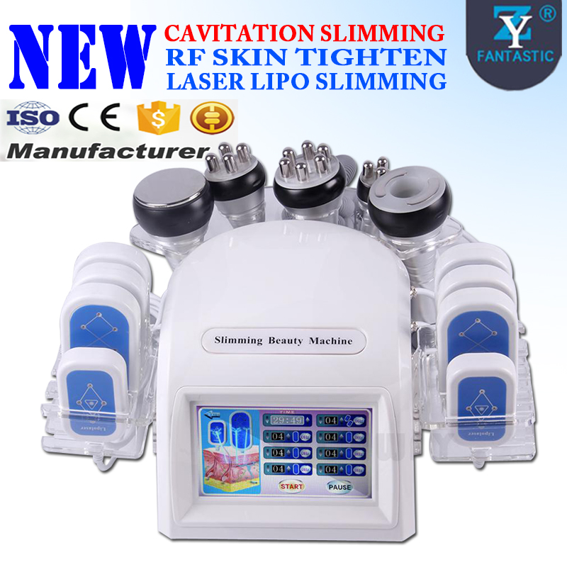 High Quality Laser Lipo Slimming Machine 40K Ultrasonic Cavitation Slimming RF Skin Tightening Vacuum Liposuction Massage Skin Care Machine