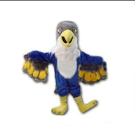 

2018 Factory direct sale Blue Falcon Mascot Costume Cartoon Character Eagle Bird Mascotte Mascota Outfit Suit Fancy Dress Suit, As shown in figure