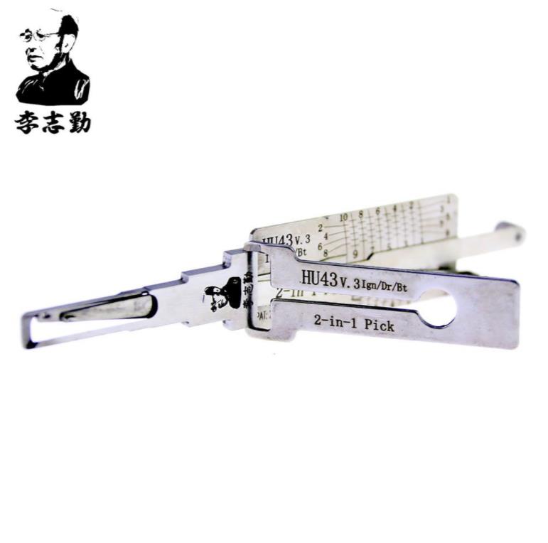 

hot sale best lishi auto tools 2in1 pick Lishi HU43 2 in 1 lock pick and decoder FOR OPEL