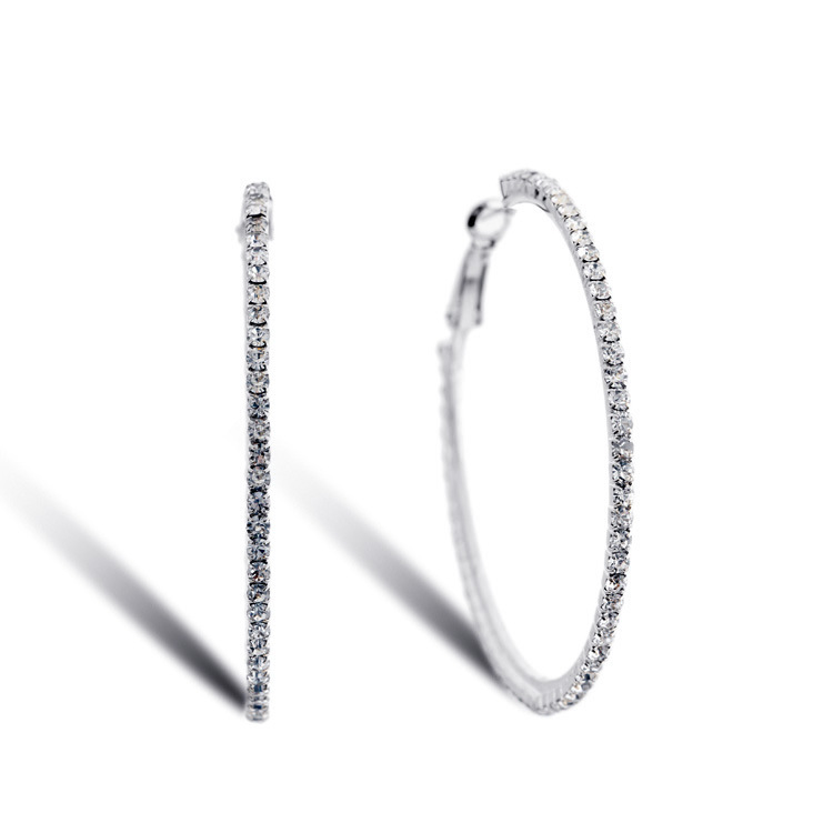 

Earrings earring rhinestone fashion casual jewelry accessories belt hoop earrings for women #E134