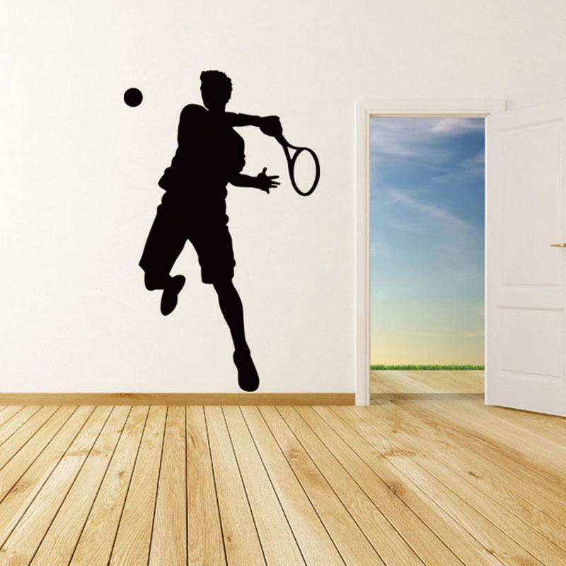 

DIY Tennis Sports Kids PVC Wall Stickers For Children Room Home Decoration Accessories Gym Bedroom