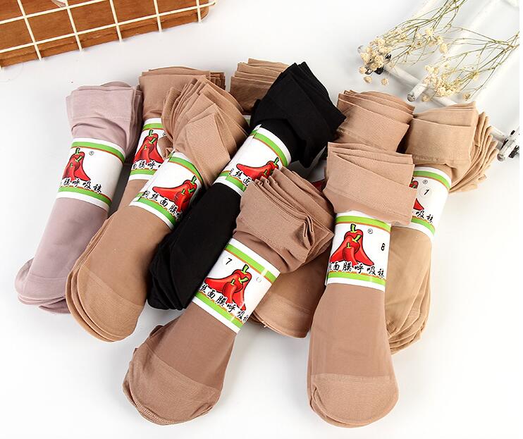 

Free shipping 10 pairs a bag Short stockings Female Ultra thin Transparent Sexy Anti-hook wire Stockings Super cheap Disposable socks Ypf5