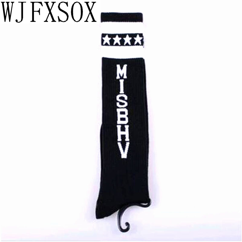 

WJFXSOX 1 pairs MISBHV Pentagon Heart PYREX Long Striped Socks Retro Lovers Street Tide Knee high baseball team Socks men Meias, Hv1