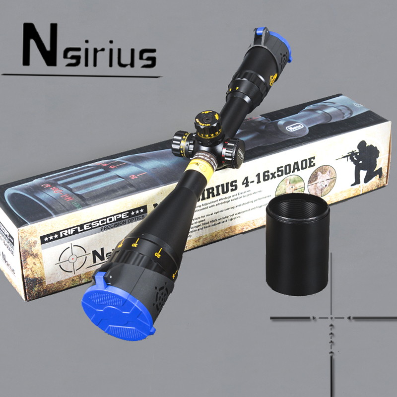 

NSIRIUS Gold Tactical 4-16X50 AO Riflescope Optical Sight Red Green llluminate Crosshair Hunting Rifle Scope