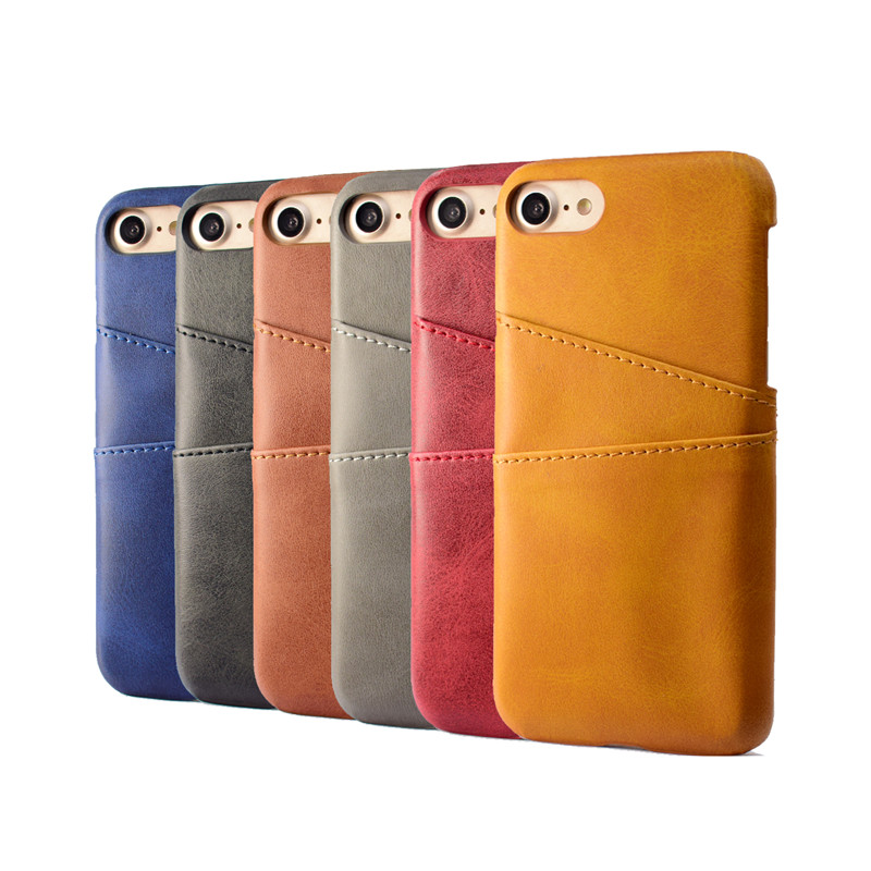 

PU Leather Coque For iPhone 7 Case Luxury Back Cover Card Holder Mobile Phone Cases For iPhone 8, Black