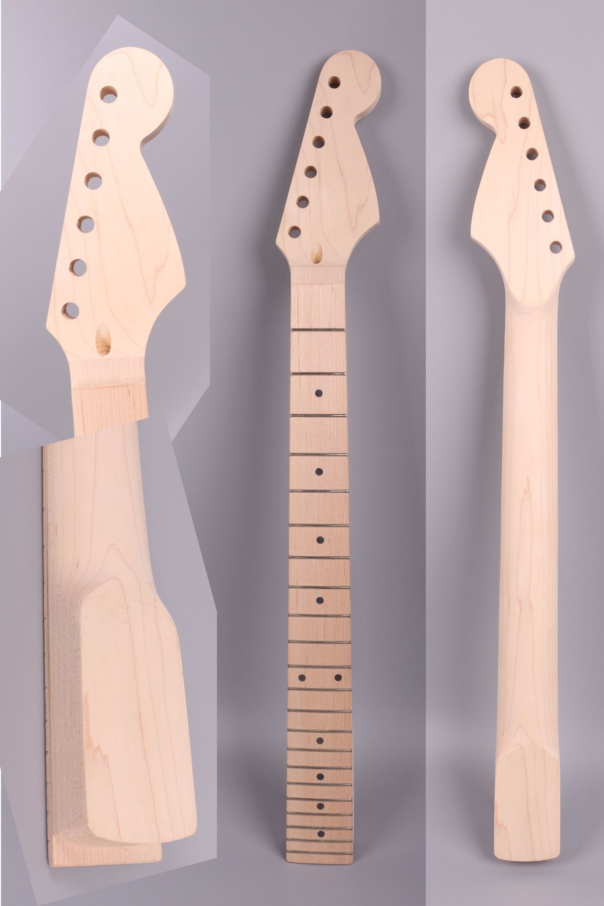 

New electric guitar neck 22 fret 25.5 inch Maple wood ST Strat electric guitar replacement back Strip Locking nut #10