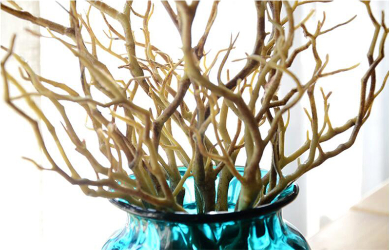 2021 New Design Artificial Tree Branch Wood White Plastic Small Tree