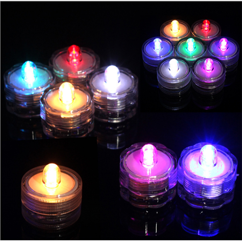 /éclairage d/écoratif imperm/éable submersible /à piles pour le r/éservoir de poissons///étang//piscine//mariage//partie 12 lumi/ères sous-marines de th/é sans flamme de LED blanc chaud