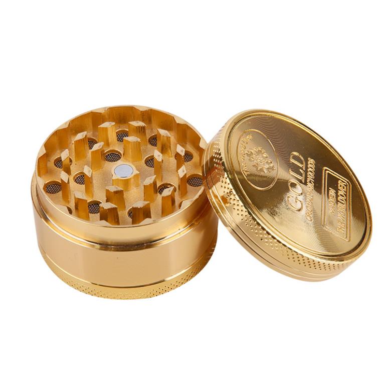 

Zinc alloy gold coin 3 layer grinder, new 50mm grinder, smoking accessories.