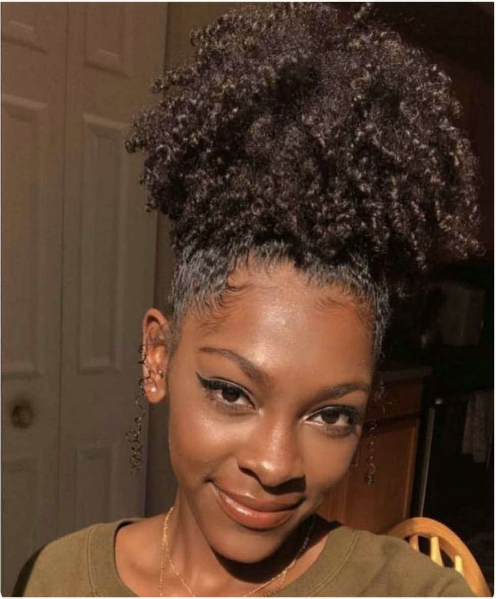 

Natural puff Kinky Curly Human Hair Ponytail For Black Women Peruvian Virgin Hair Drawstring Ponytail Hair Extensions 14inch 120g