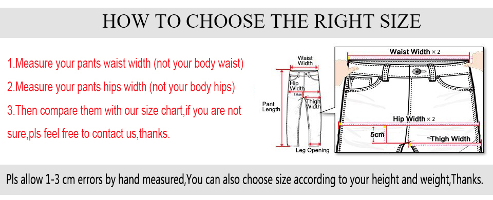 Mens Jeans Length Chart