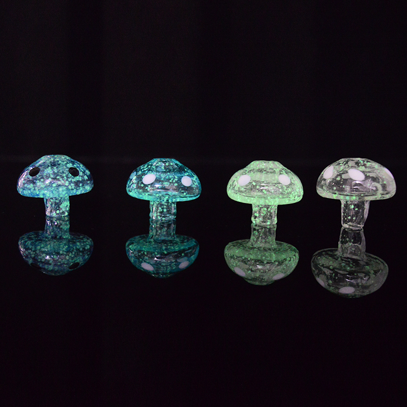 

Glow in the dark Glass Carb Cap Luminous Mushroom Shape Bubble Carb Cap Dome for Thermal P Banger Nails 31*28mm Shinning Carb Caps
