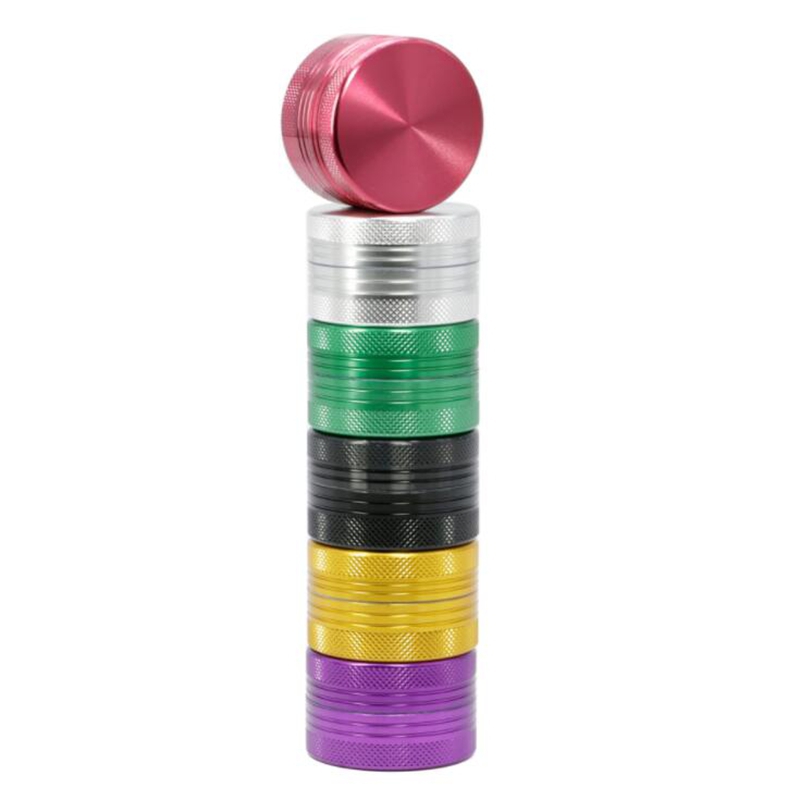 

Colorful Grinder Herb Crusher Newest Style Diameter 40mm Aluminum Alloy High Quality Easy To Remove 2-Layer Smoking Pipe Accessorie