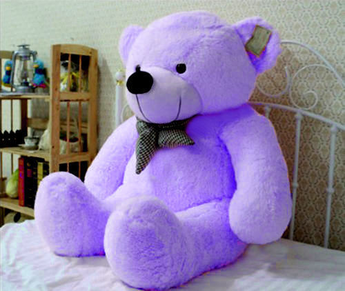 

39" Giant Huge Big Teddy Bear Purple Stuffed Animals Plush Soft Toys Doll Gifts, Photo color